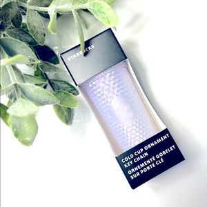 Starbucks Icy White Bling Studded Cup Key Chain